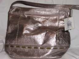 The Sak Leather BRIDGET Metallic Shoulder Bag Purse NWT  