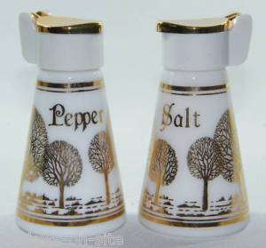 Vintage Germany STOHA Milk Glass Salt & Pepper Shakers  