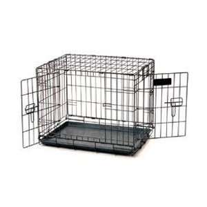  Precision Pet ProValu Double Door Black Metal Wire Dog Crate 