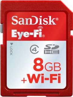 SANDISK 8GB EYE FI WIRELESS WIFI SD SDHC MEMORY CARD WI FI  