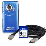   Digital Camera/Camcorder Kit w/4GB SD Card & HDMI Cable (Peacock Blue