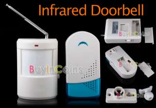 Digital Wireless IR Infrared Doorbell Alarm Alert Chime  