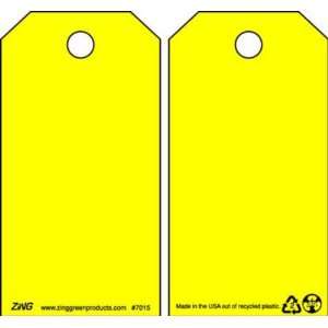 Zing Eco Safety Blank Tag, Yellow, Plastic, 5 3/4 Height, 3 Width 