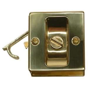  PD150623 Polished Brass Privacy Pocket Door Lock