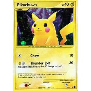 Pokemon Platinum Rising Rivals #112 PikachuLV.12 Secret Holofoil Card 