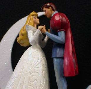 Disney SLEEPING BEAUTY Wedding Cake Topper LOT Glasses knife guest 