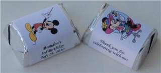 60 MICKEY MINNIE MOUSE BIRTHDAY FAVOR CANDY WRAPPER  