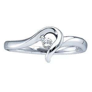    14k White Gold Diamond Promise Ring SeaofDiamonds Jewelry