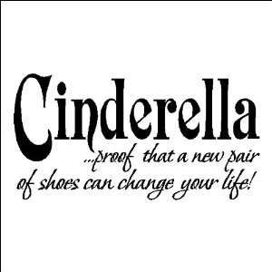  CINDERELLAWALL QUOTES WORDS LETTERING ART DECALS, GLOSS 