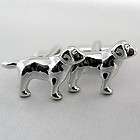 Sterling Silver Plated Dog Cufflinks Made in
