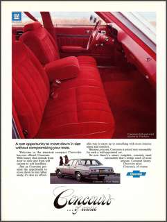 1976 CHEVROLET CONCOURS AD~Firethorn Red Interior Photo  