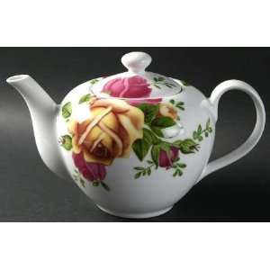  Royal Albert Country Rose Tea Pot & Lid, Fine China 