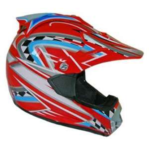  Medium DOT Red ATV Motocross Off Road Motorcycle Helmet 