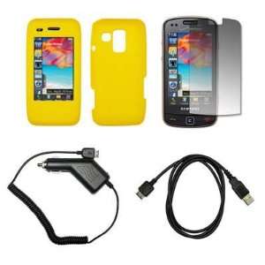  Premium Yellow Soft Silicone Gel Skin Cover Case + LCD 