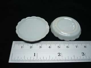 6x35 mm. White Scallop Plates/Tray Dollhouse Miniatures Ceramic Supply 