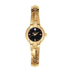 BULOVA Ladies Gold Tone Diamond Dress 97S89 Watch  