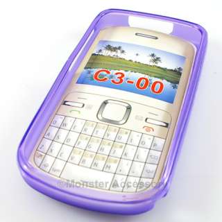 The Nokia C3 Tinted Purple Crystal Skin Cover Case provides the 