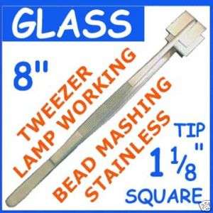BEAD MASHING TWEEZERS GLASS MASHER TONGS Lampworking 1+  
