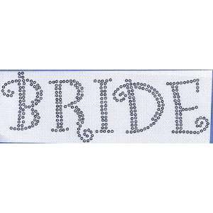  BRIDE in Silver Sequins/Iron On Applique,SequinsWedding 