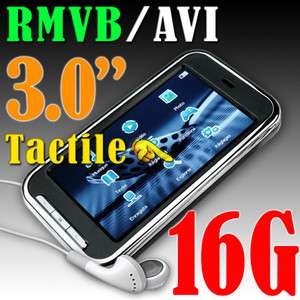 New 3.0 16GB  MP4 MP5 FM Touch Screen RMVB AVI  