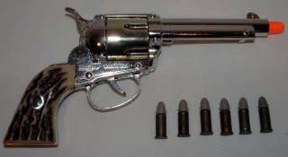 1959 MATTEL 9 CAST METAL SHOOTIN SHELL FANNER CAP GUN w BULLETS 
