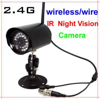 NEW 2.4G wireless/wire CCD Camera with IR Night Vision  