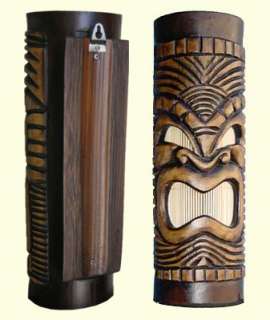 Hawaiian Tropical Tiki Face Style Wooden Wall Sconce Night Light Lamp 
