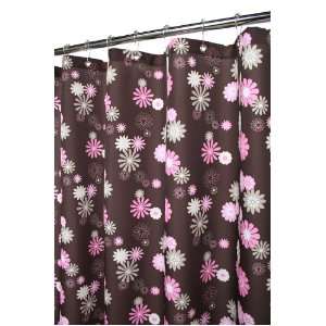   Smith Starburst Floral Shower Curtain, Coffee/Punch