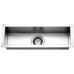   Undermount Stainless Steel Trough Bar or Prep Sink, 21 by 6 1/2 Inch