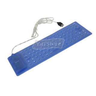 85 Keys USB Mini SMALL Flexible Silicone Keyboard Blue  