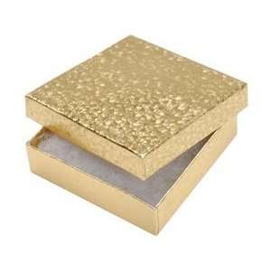 Darice Jewelry Boxes 3.5X3.5X7/8 6/Pkg Gold; 3 Items/Order  