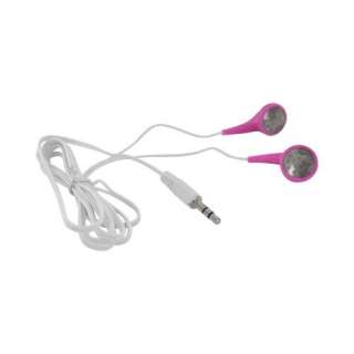 Universal 3.5mm Noise Cancelling Headphones Earbuds Pink OEM Juicy 