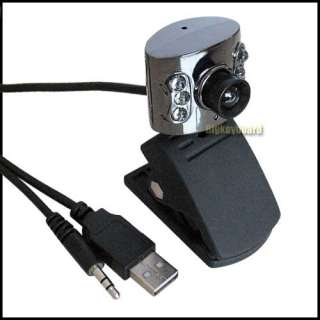 LED 1.3M USB webcam/camera/web cam for Laptop/PC +Mic  