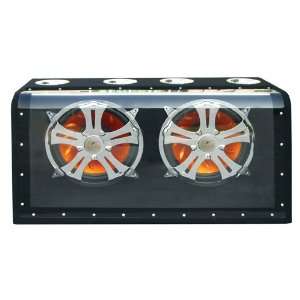  Absolute HFD2127 Dual 12 Inch subwoofer Box with Chrome 