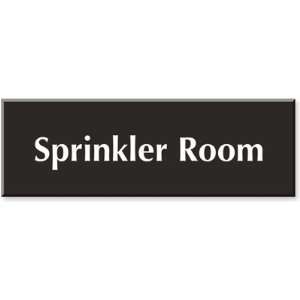  Sprinkler Room Outdoor Engraved Sign, 12 x 4 Office 
