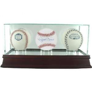   2008 All Star and Farewell Baseballs and Three Ball Glass Display Case