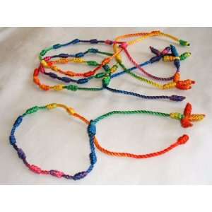  Rainbow Ankle Bracelets   Tie Dye Bracelets Toys & Games