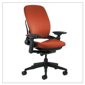 Steelcase Leap(R) Chair (v2)   Fabric, color  Tomato; details  Black