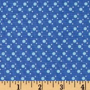  44 Wide Stella Dot Blue Fabric By The Yard Arts, Crafts 