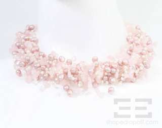 Iridesse Pink Salt Water Pearl & Pink Quartz Multistrand Necklace 