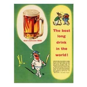   Drink In The World, Cricket, 1950s Print   40x30cm