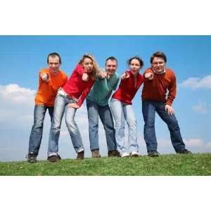  Group of People Point to You   Peel and Stick Wall Decal 