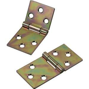  Drop Leaf Hinges (for Straight Edges), Yellow Zinc Plated 