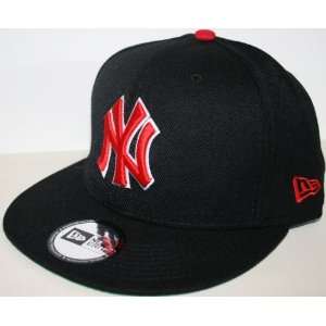  New York Yankees Snapback Hat  Black Cap Red Logo Vintage New Era 