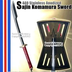   Stainless Anodized Komura Sword With Sword Stand