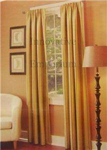 Drapery Window Panel Curtain Gold Multi Stripe Lined Drape Allison 