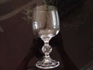 White Wine Glasses Bohemia Crystal Facet Ball Stem  