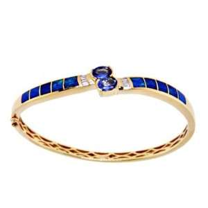   14k Yellow Gold 1.43 Ct Tanzanite & 0.30 Ct Diamond Bracelet Jewelry