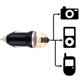   Mini USB Car Charger Adapter for Cell Phones MP4 Players Black  