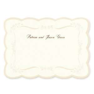   Floral Frame on Ecru Thank You Note Thank You Notes 